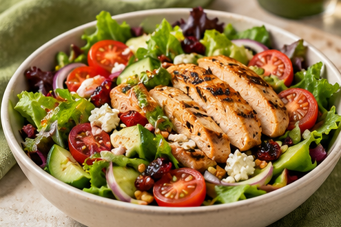Illustrative cafe food photography for Panera Bread Salad Menu 2026: Half, Whole & Stuffers