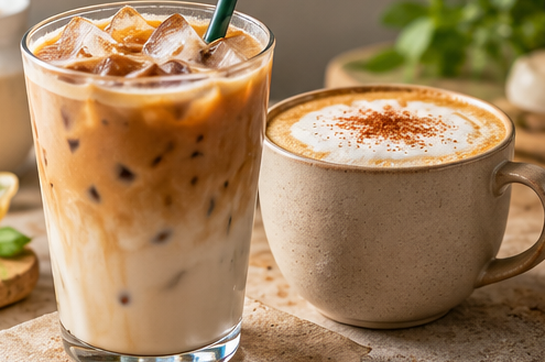 Illustrative cafe food photography for Panera Bread Drinks & Coffee Menu 2026